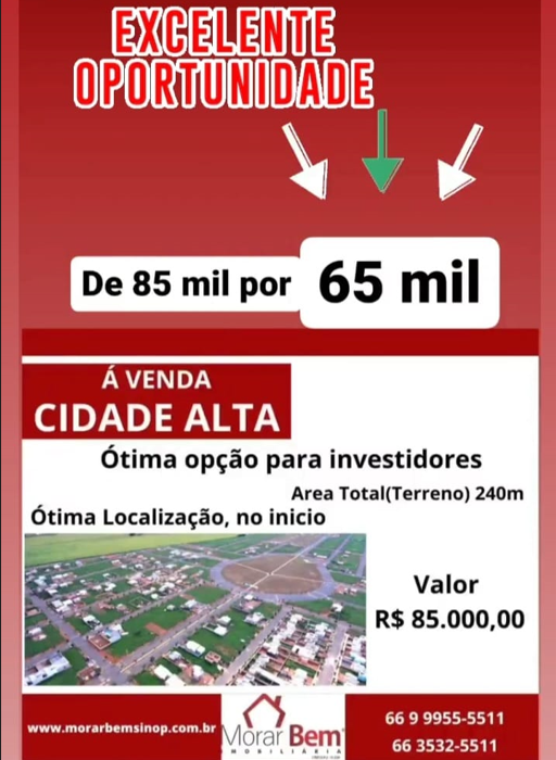 foto de TERRENO À VENDA NO BAIRRO CIDADE ALTA