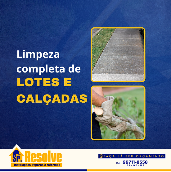 foto de LIMPEZA COMPLETA DE LOTES E CALÇADAS