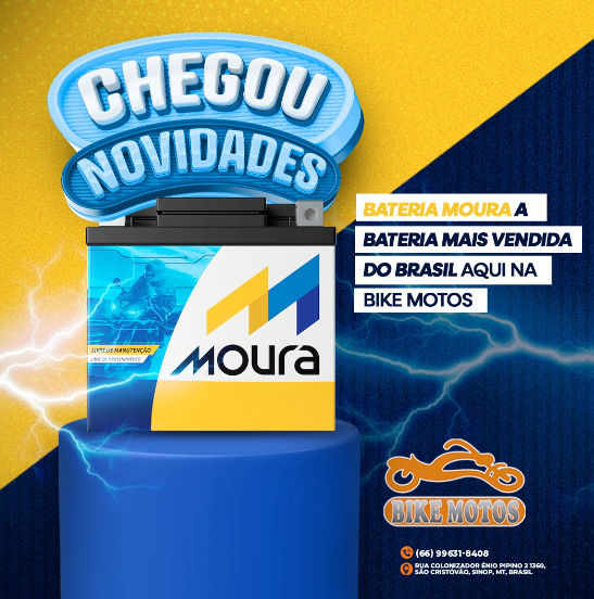 foto de NOVA BATERIA MOURA CHEGOU À BIKE MOTOS