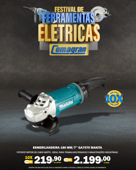 foto de ESMERILHADEIRA 180 MM/7 GA7070 MAKITA