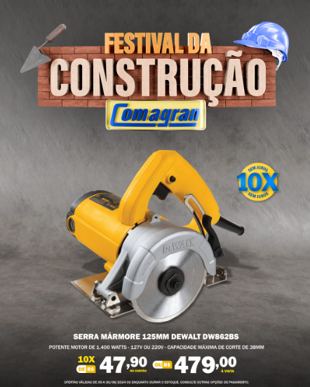 foto de SERRA MÁRMORE 125MM DEWALT