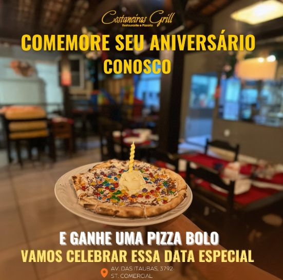 foto de COMEMORE SEU ANIVERSÁRIO CONOSCO E GANHE UMA PIZZA BOLO