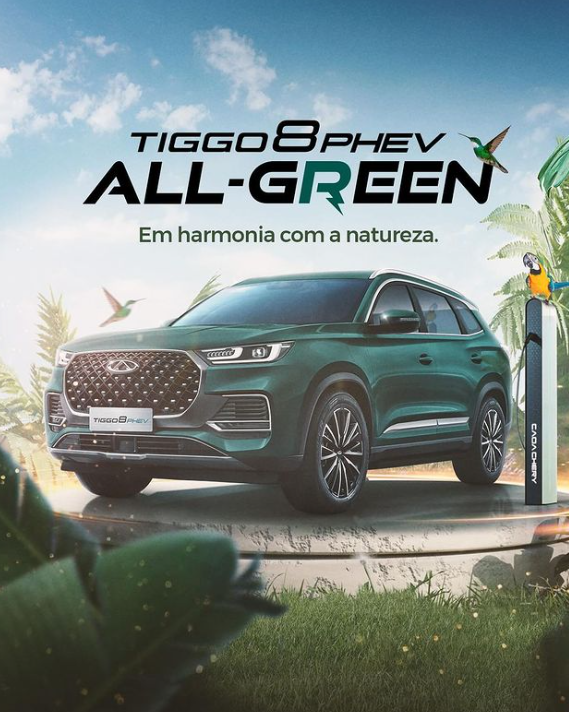 foto de O TIGGO 8 PRO PLUG-IN HYBRID CHEGA COM UMA GRANDE NOVIDADE ALL GREEN