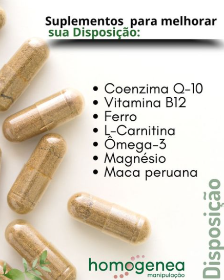 foto de SUPLEMENTOS PARA MELHORAR SUA DISPOSIÇÃO