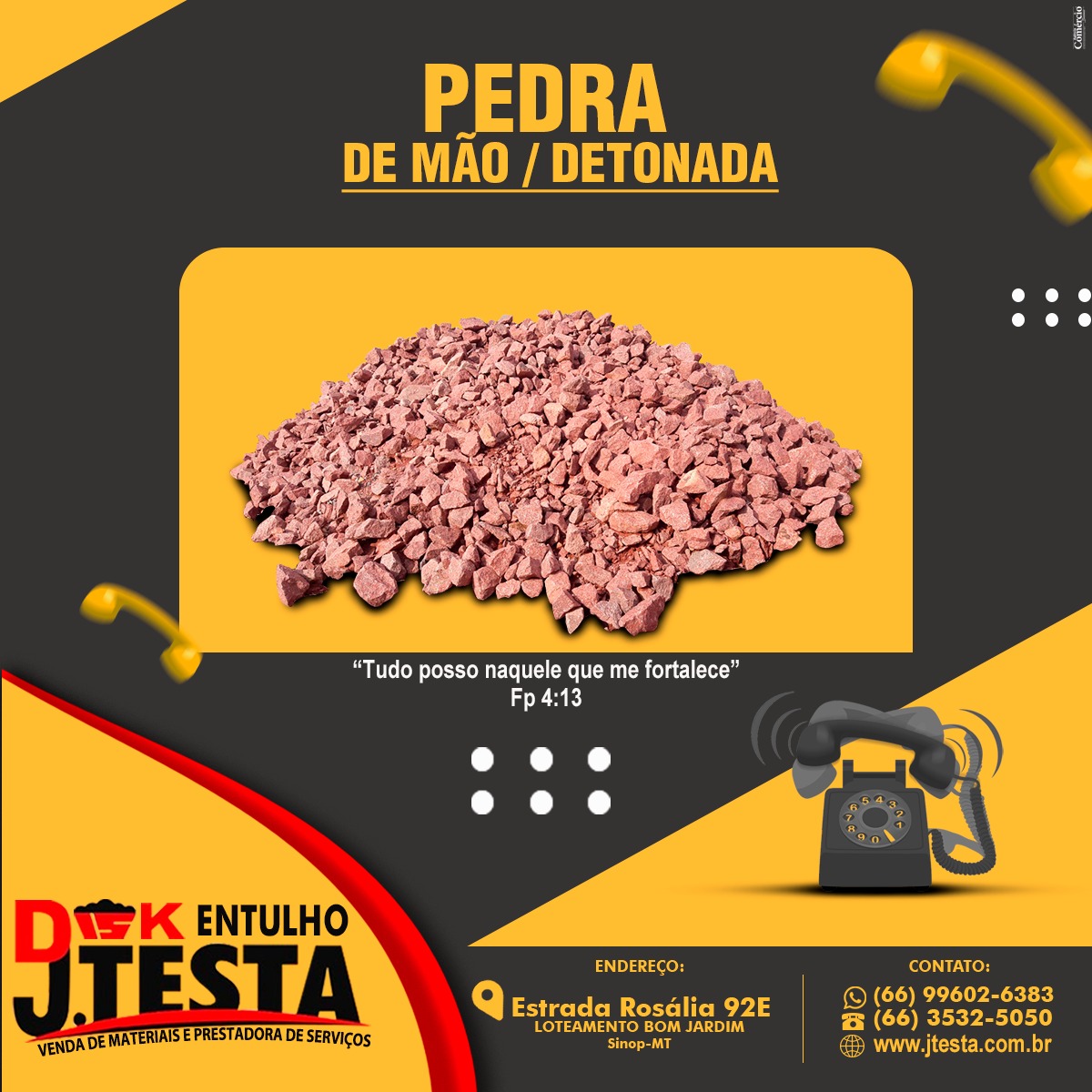 foto de J. TESTA - Produtos - Pedra de Mão / Detonada