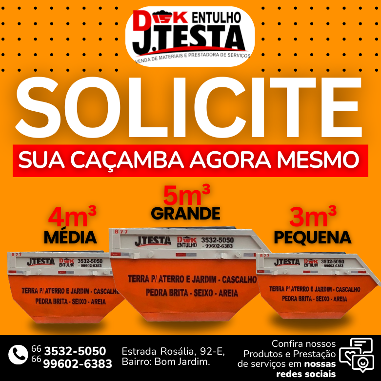 foto de SOLICITE SUA CAÇAMBA DE ENTULHO!