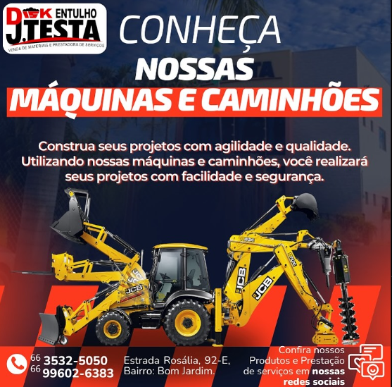 foto de CONHEÇA NOSSAS MÁQUINAS E CAMINHÕES