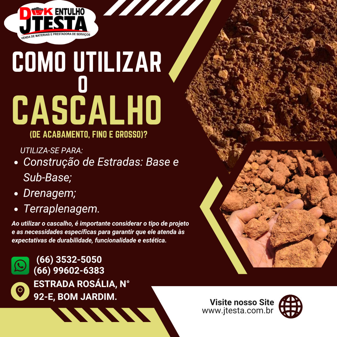 foto de COMO UTILIZAR O CASCALHO (DE ACABAMENTO, FINO E GROSSO)?