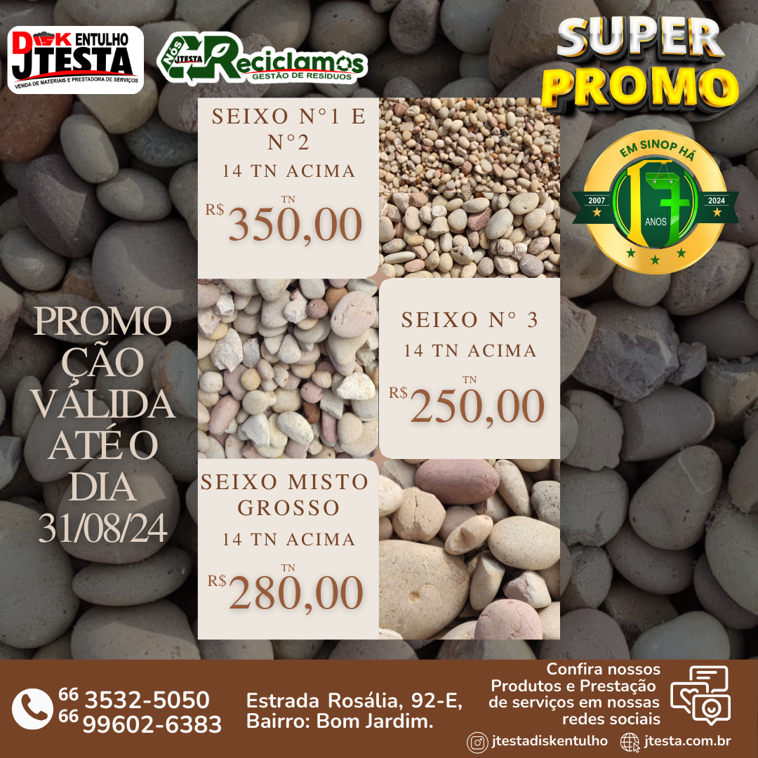 foto de PROMOÇÃO SEIXO PARA PAISAGISMO E JARDINAGEM!