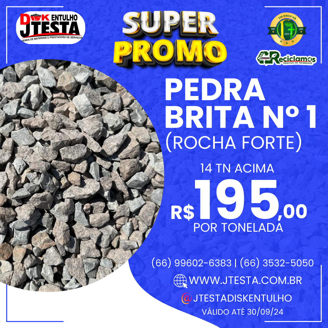 foto de PROMOÇÃO PEDRA BRITA N° 1