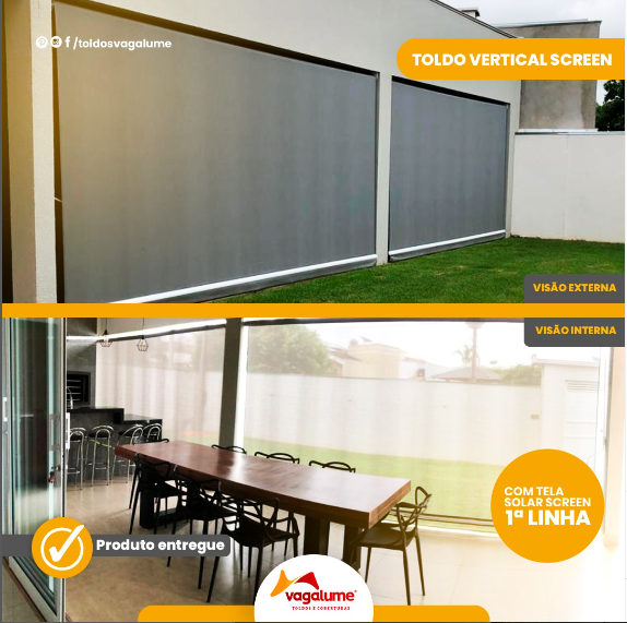 foto de TOLDO VERTICAL COM TELA SOLAR