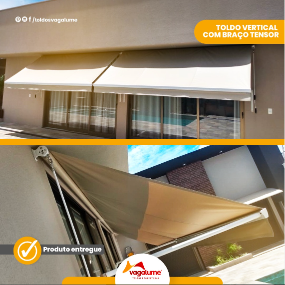 foto de TOLDO VERTICAL COM BRAÇO TENSOR