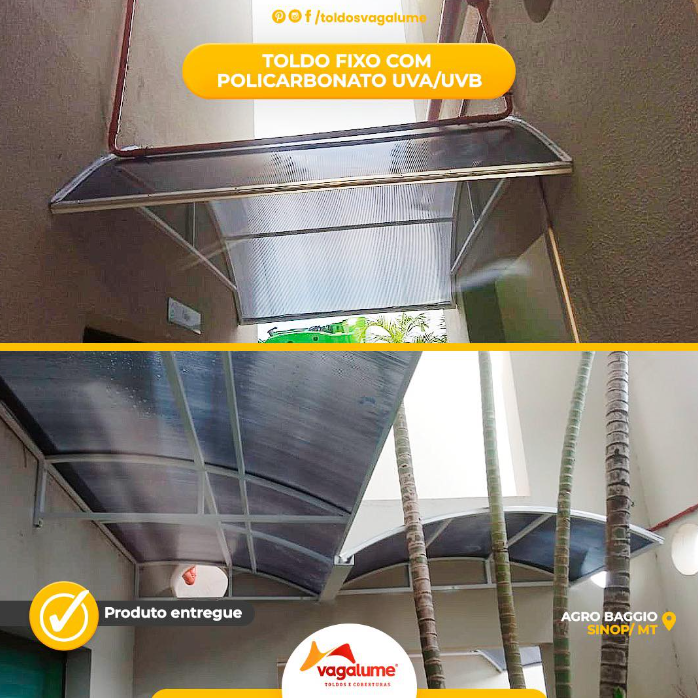 foto de TOLDO FIXO COM POLICARBONATO UVA/UVB