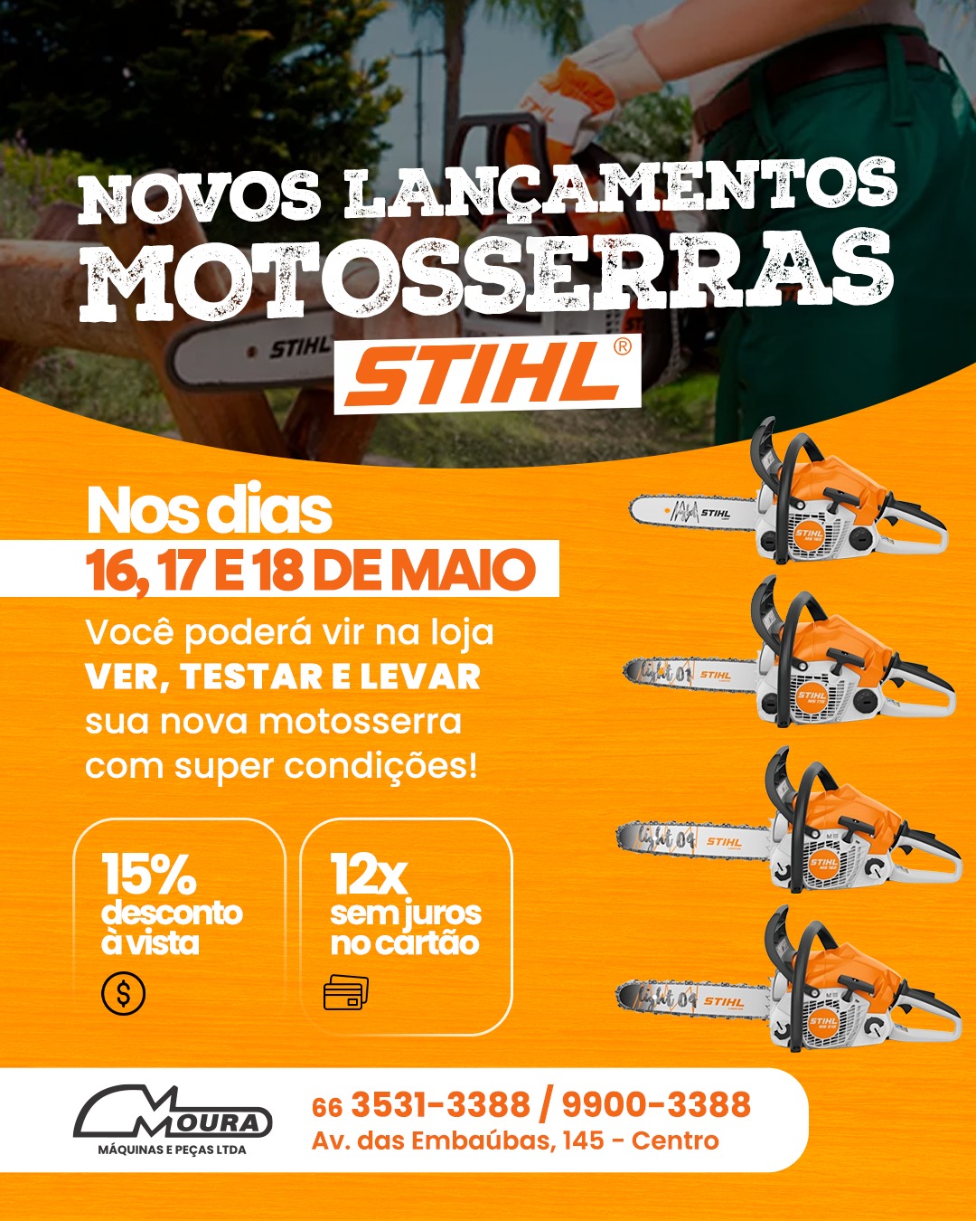 foto de NOVOS LANÇAMENTOS MOTOSSERRAS STIHL