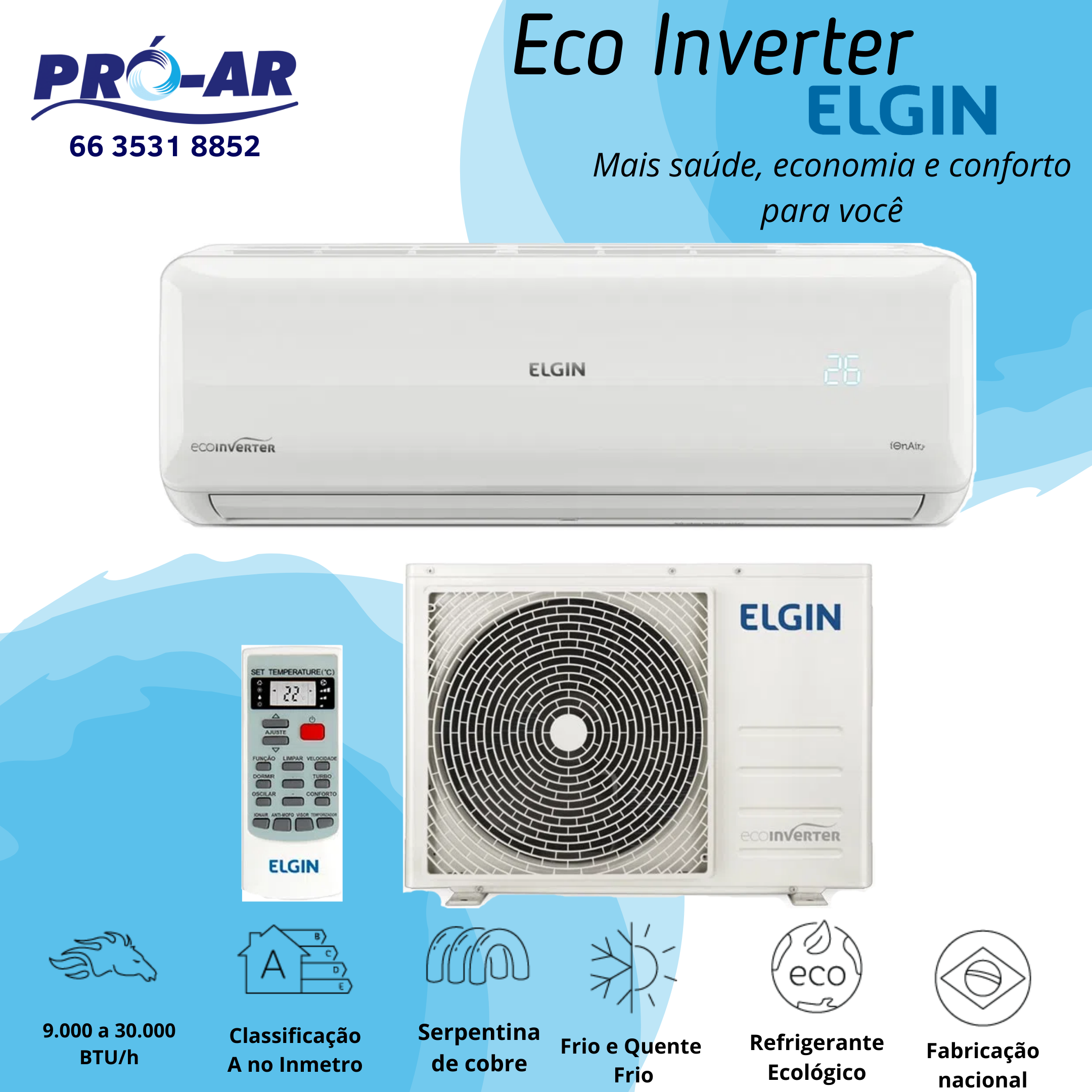 foto de Ar-condicionado Split Elgin Eco Inverter