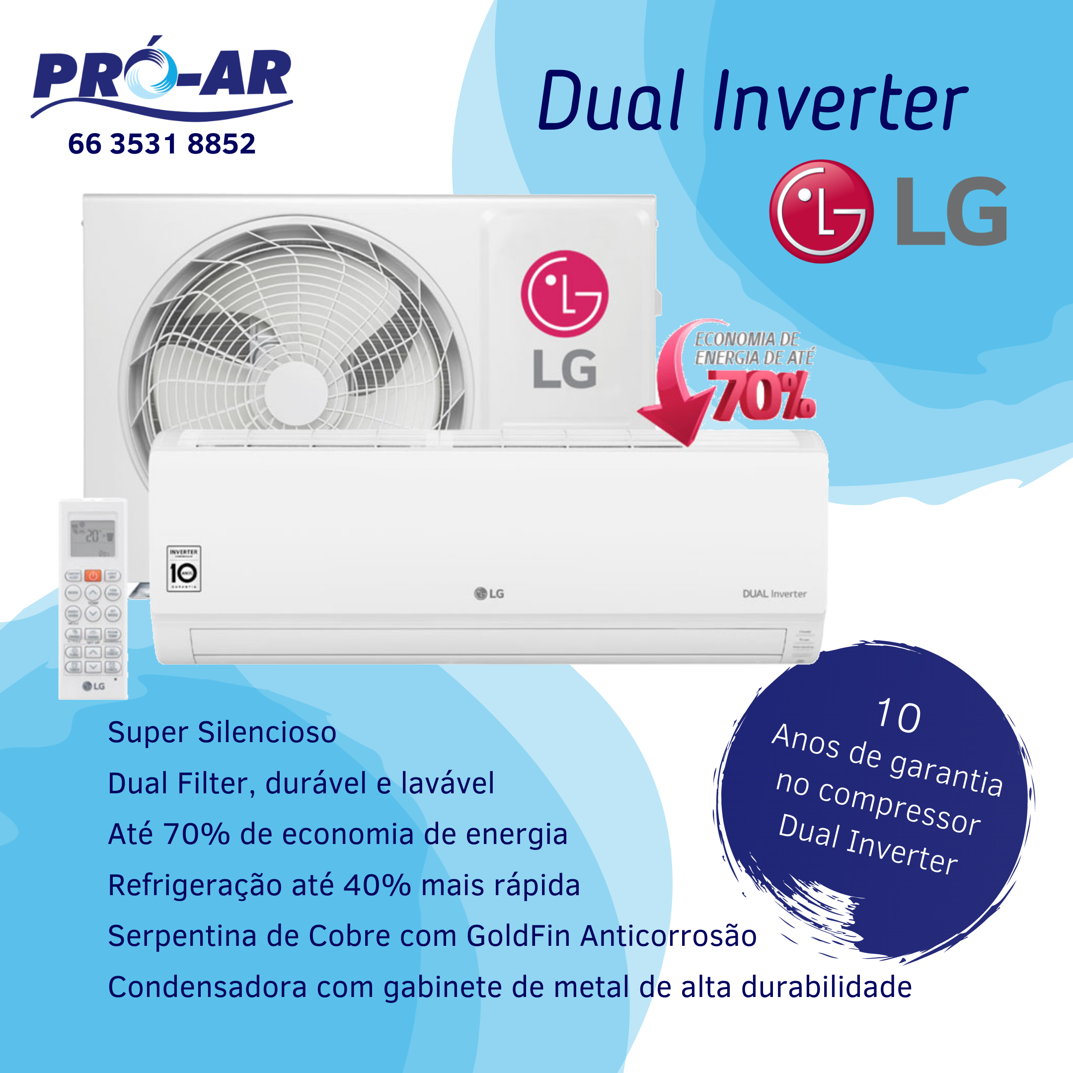 foto de Ar-condicionado Split LG Dual Inverter