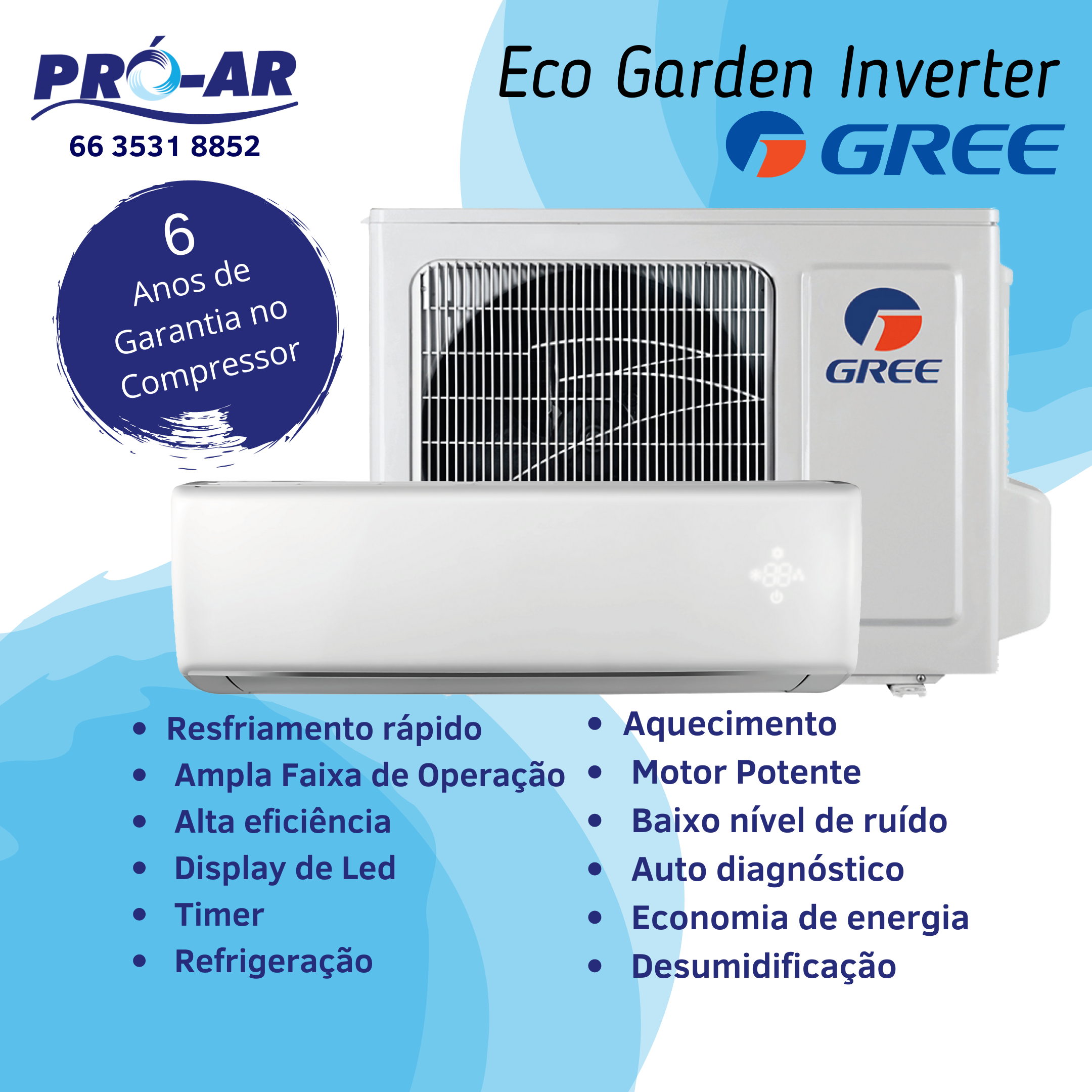 foto de Ar-condicionado Split Gree Eco Garden Inverter