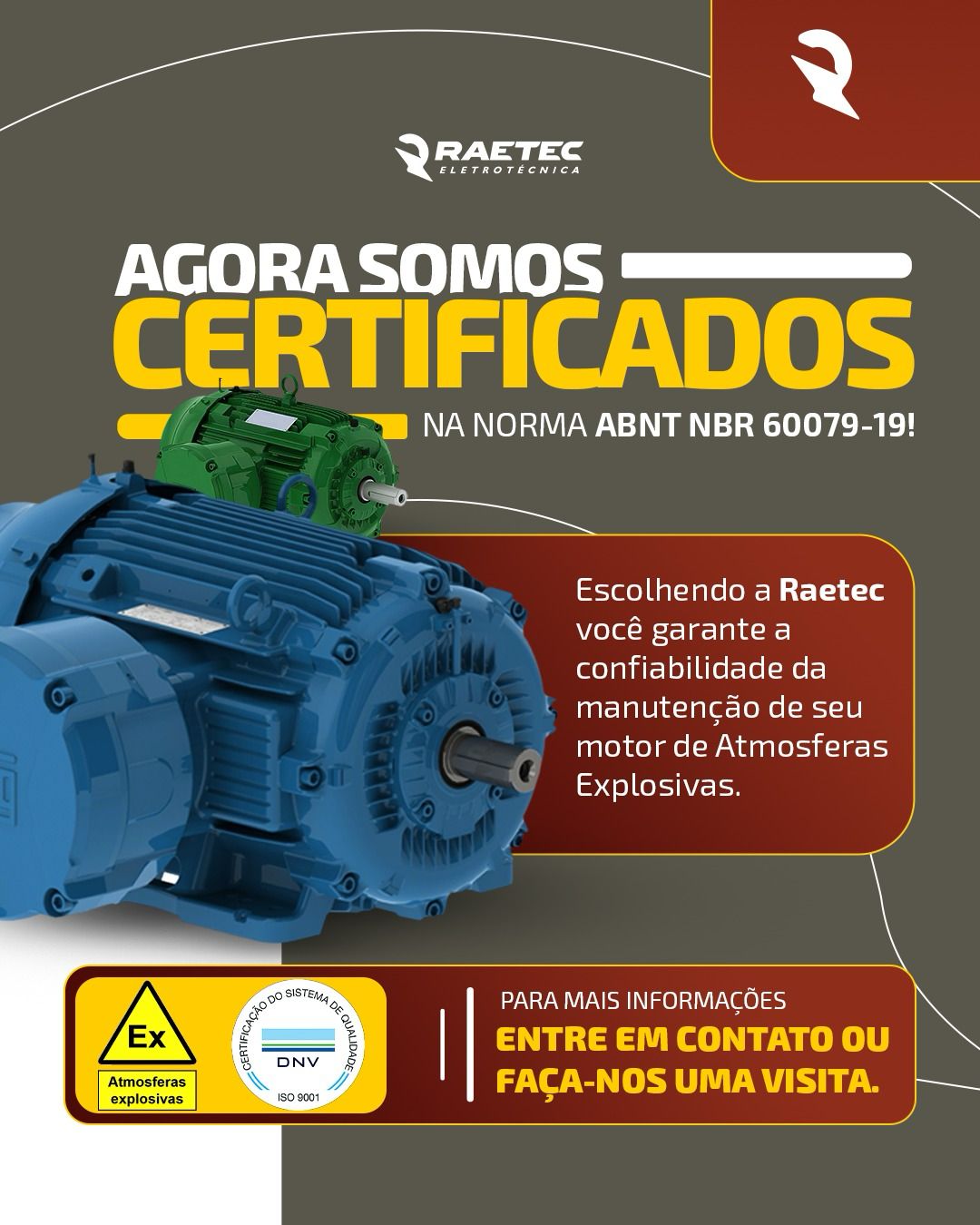 foto de AGORA SOMOS CERTIFICADOS NA NORMA ABNT NBR 60079-19!